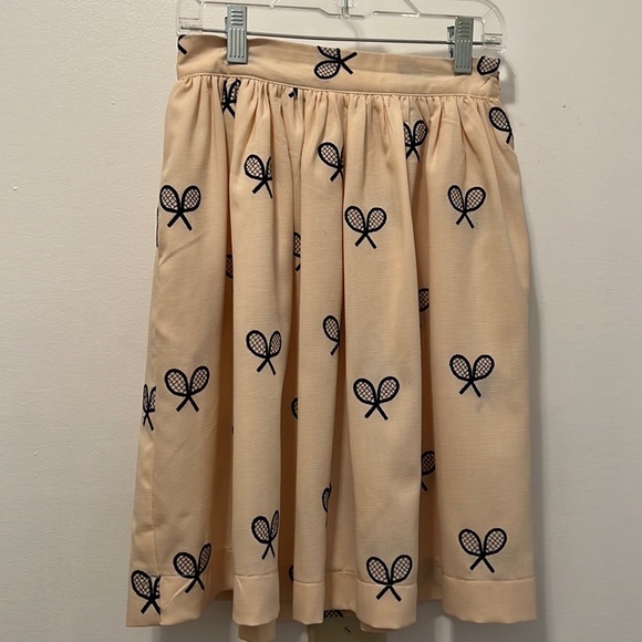 Anthropologie Pepaloves extra small what’s the racket tennis skirt Xs ivory - Picture 6 of 6